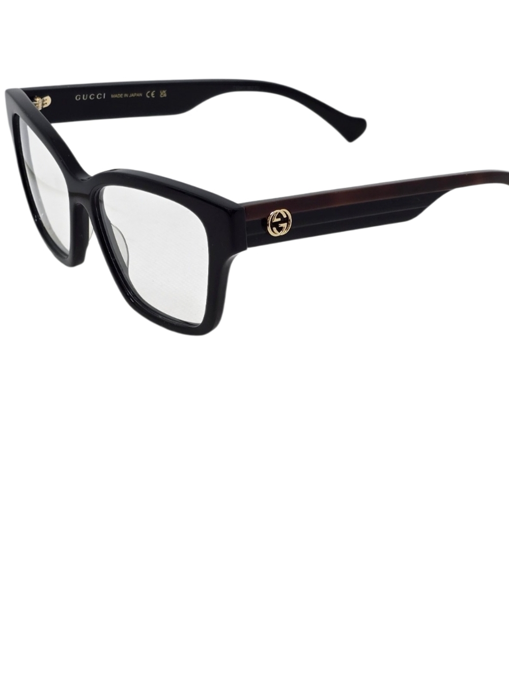 Gucci Black Cat-Eye Women's Glasses with Gold Logo